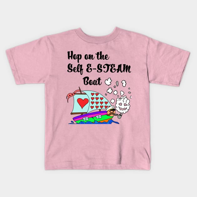 Self esteem boat Kids T-Shirt by Drawin4U